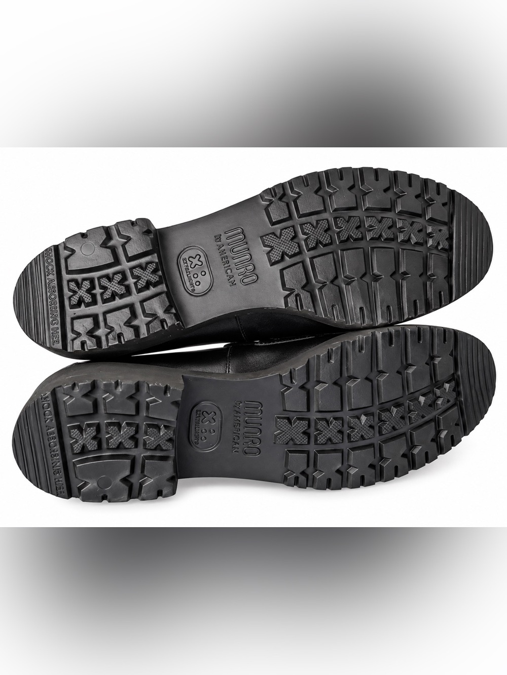 NWOT Munro Geena Black Leather Loafers Lug Sole Shoes 7.5M - Picture 6 of 9